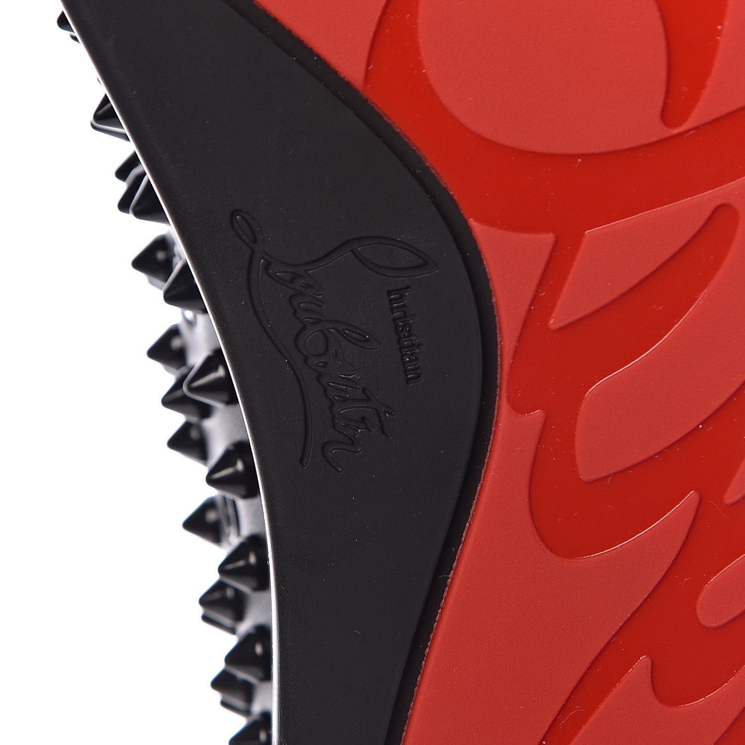 Christian Louboutin Calfskin Mens Louis Spikes Flat Sneakers 44.5 Black 6 of 8