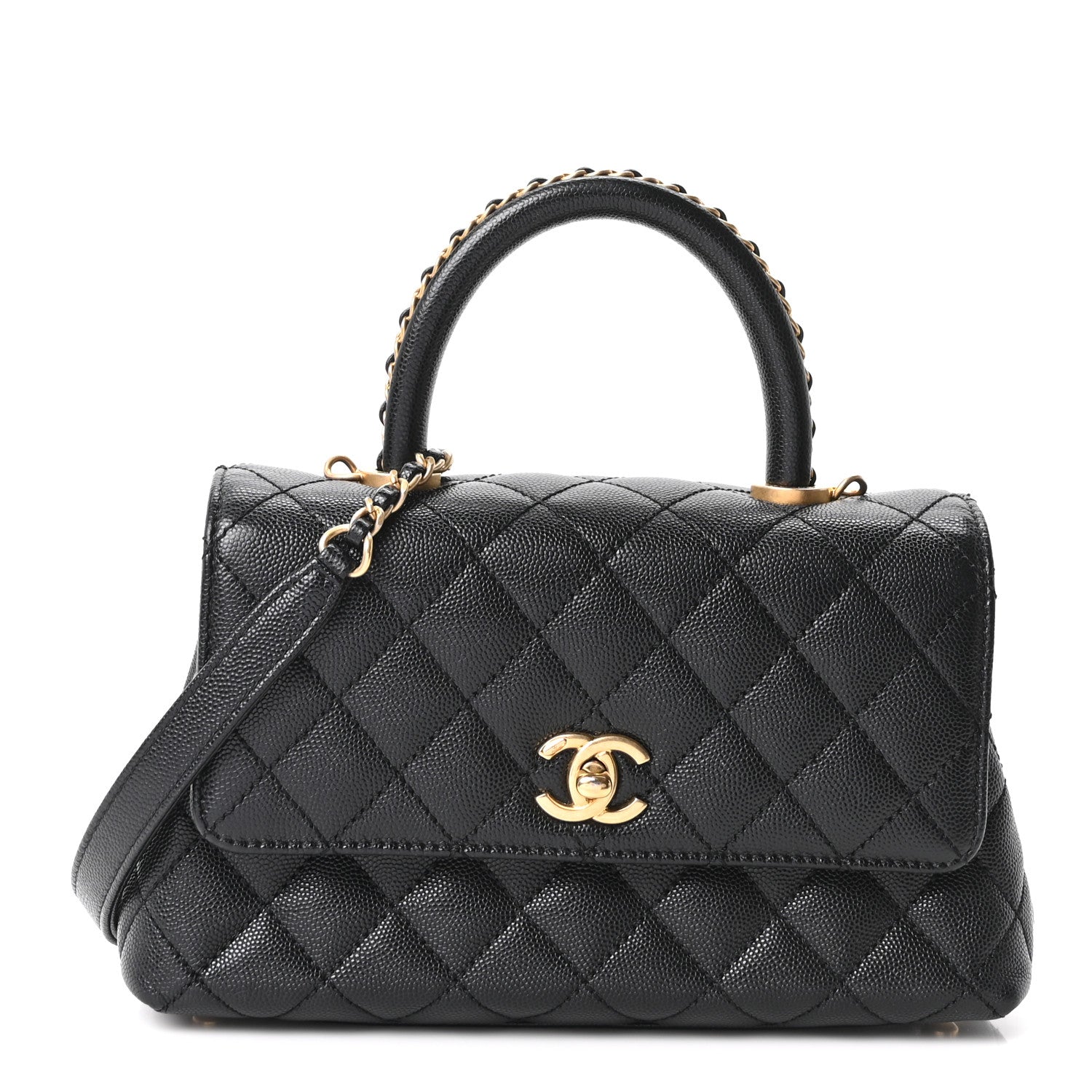 Chanel Caviar Quilted Mini Coco Chain Handle Flap Black 1 of 10