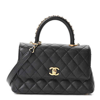 Chanel Caviar Quilted Mini Coco Chain Handle Flap Black 1 of 10