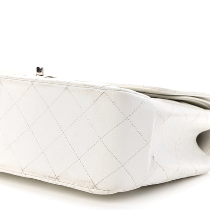Chanel Caviar Quilted Jumbo Double Flap White 9 of 12