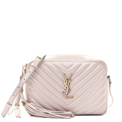 Saint Laurent Calfskin Matelasse Monogram Lou Camera Bag Washed Light Pink 1 of 20