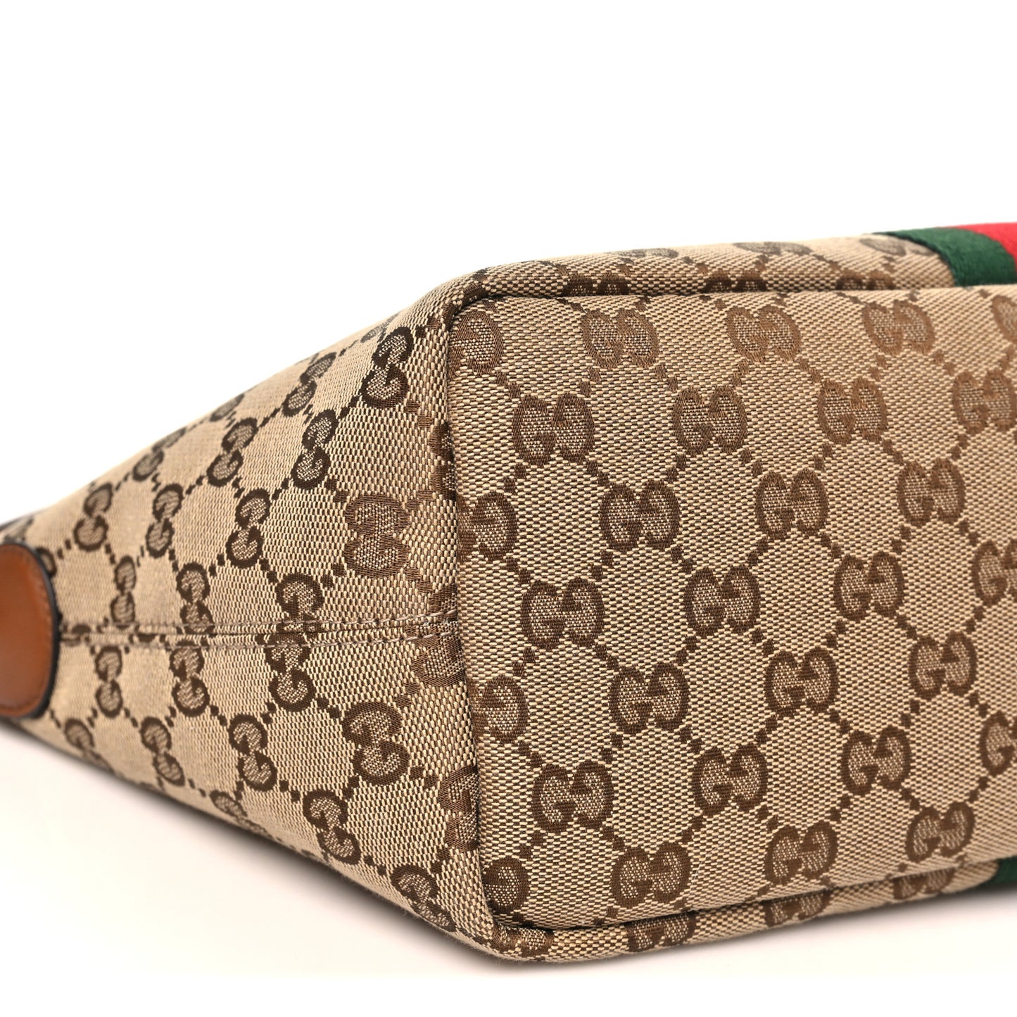 Monogram Web Medium Vanity Top Handle Bag Brown