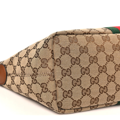 Gucci Monogram Web Medium Vanity Top Handle Bag Brown 8 of 10