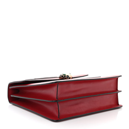 Bulgari Calfskin Large Serpenti Forever Top Handle Red 5 of 11