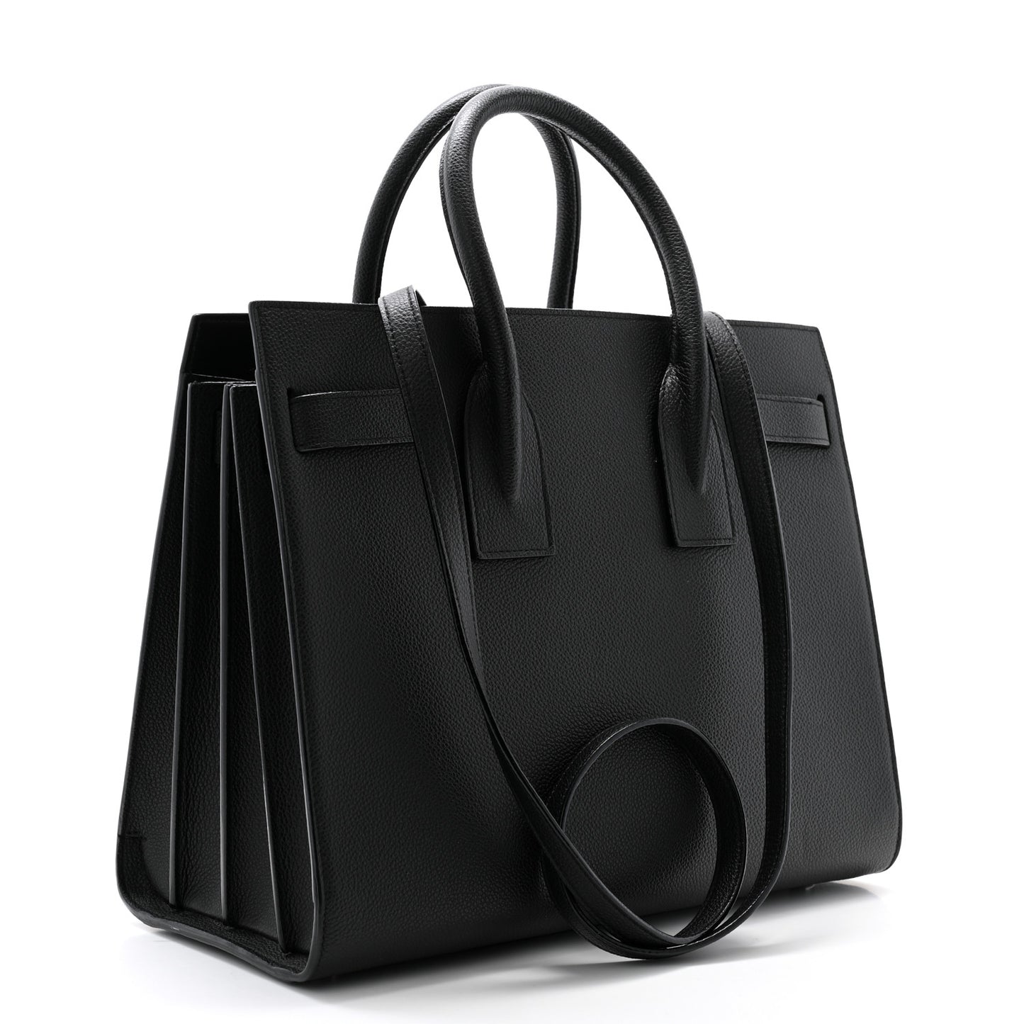 Grained Calfskin Small Sac De Jour Black