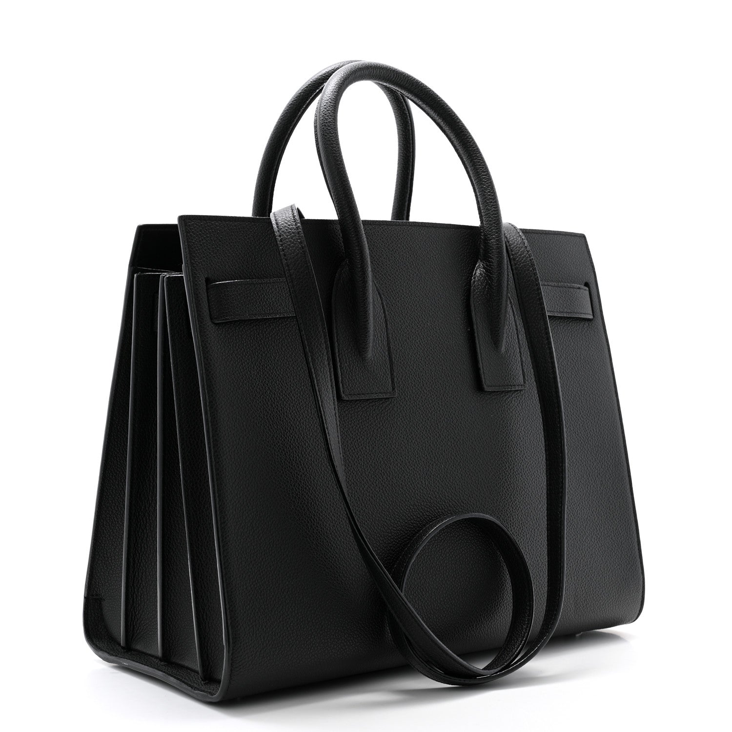 Saint Laurent Grained Calfskin Small Sac De Jour Black 3 of 11