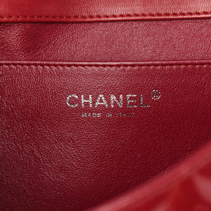 Chanel Patent Quilted Clutch With Chain Flap Red 6 of 11