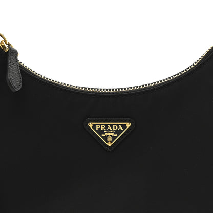 Prada Nylon Re-Edition 2005 Shoulder Bag Black 7 of 10