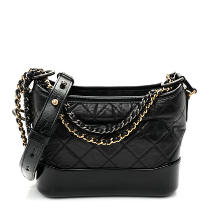 Chanel Aged Calfskin Quilted Small Gabrielle Hobo Black 1 of 12
