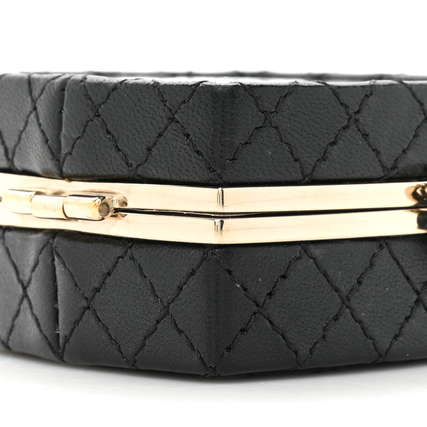 Chanel Lambskin Quilted Small Beauty Box Clutch With Chain Black 8 of 9