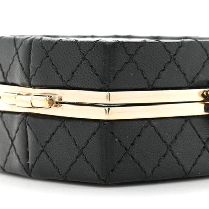 Chanel Lambskin Quilted Small Beauty Box Clutch With Chain Black 8 of 9