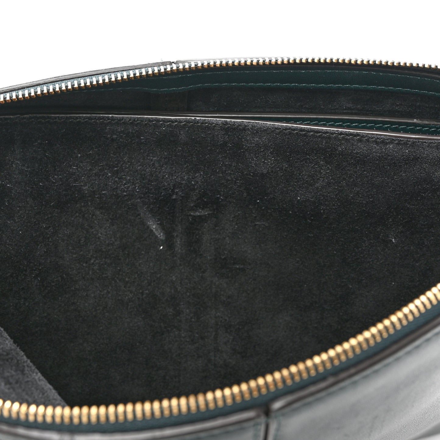 Smooth Calfskin Tri-Fold Clutch on Chain Bottle Green