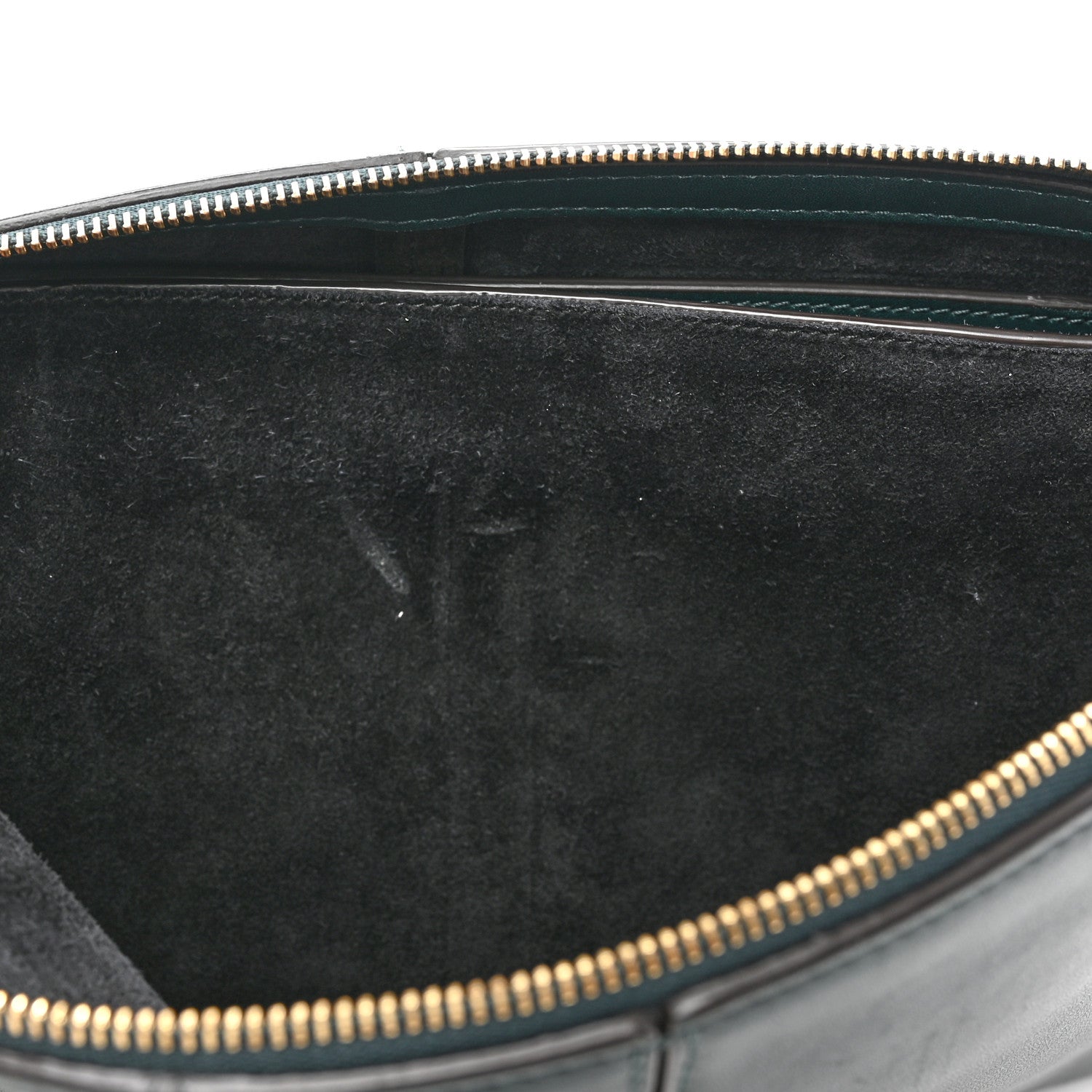 Celine Smooth Calfskin Tri-Fold Clutch on Chain Bottle Green 13 of 18