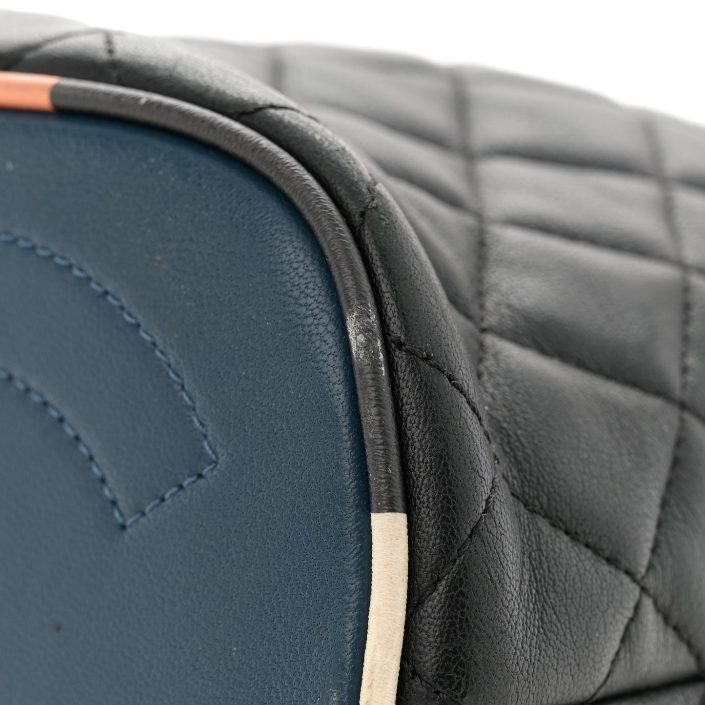 Lambskin Quilted Cuba Drawstring Tote Multicolor