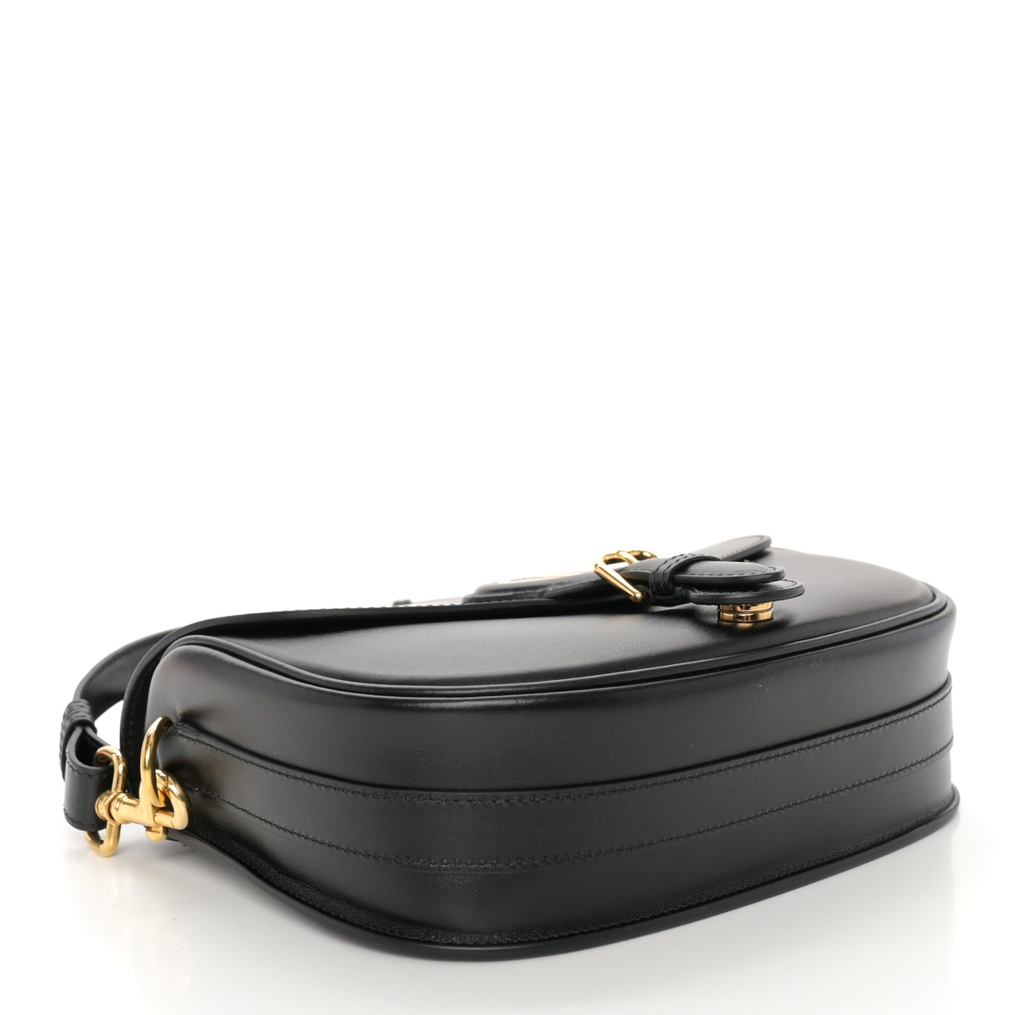 Box Calfskin Medium Bobby Flap Black