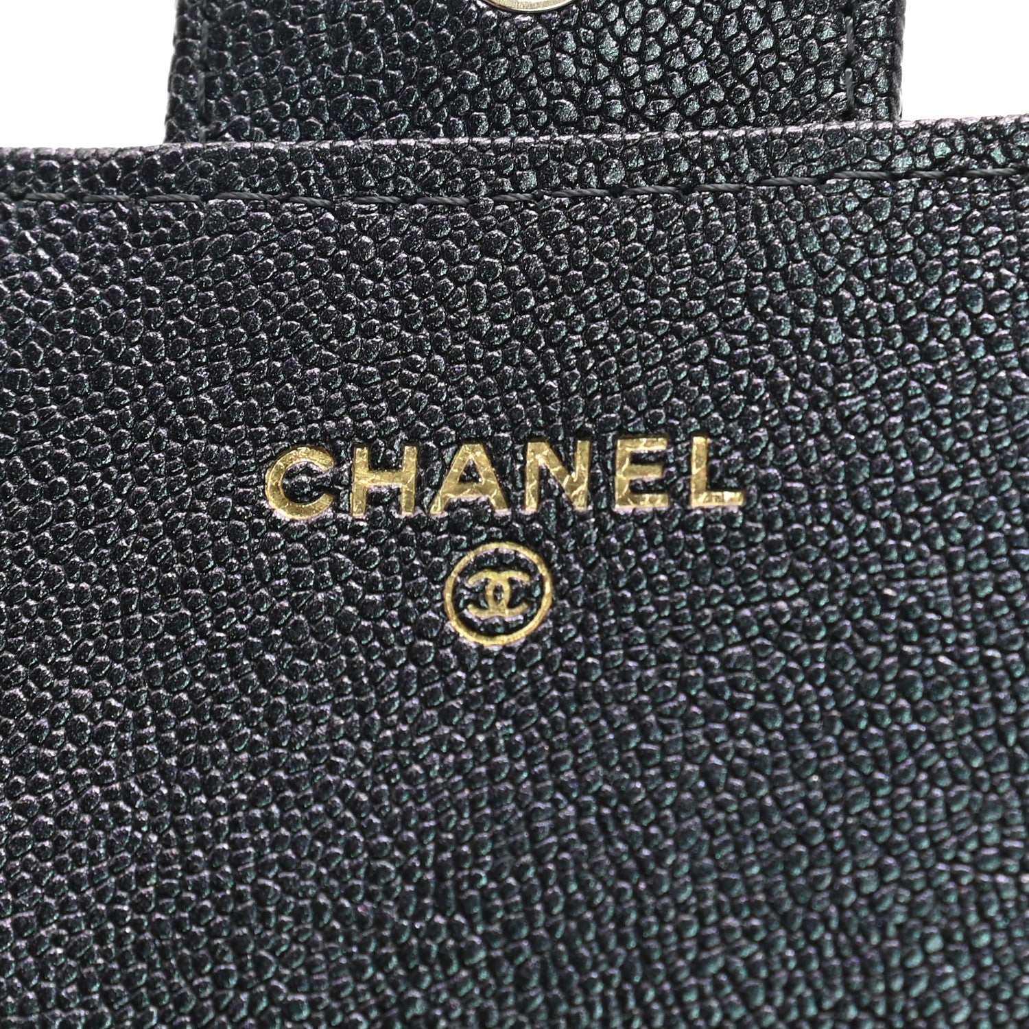 Chanel Iridescent Caviar Quilted Medium Flap Wallet Black 6 of 8