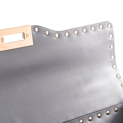 Valentino Garavani Vitello Rockstud Single Handle Flap Bag Light Stone 14 of 14