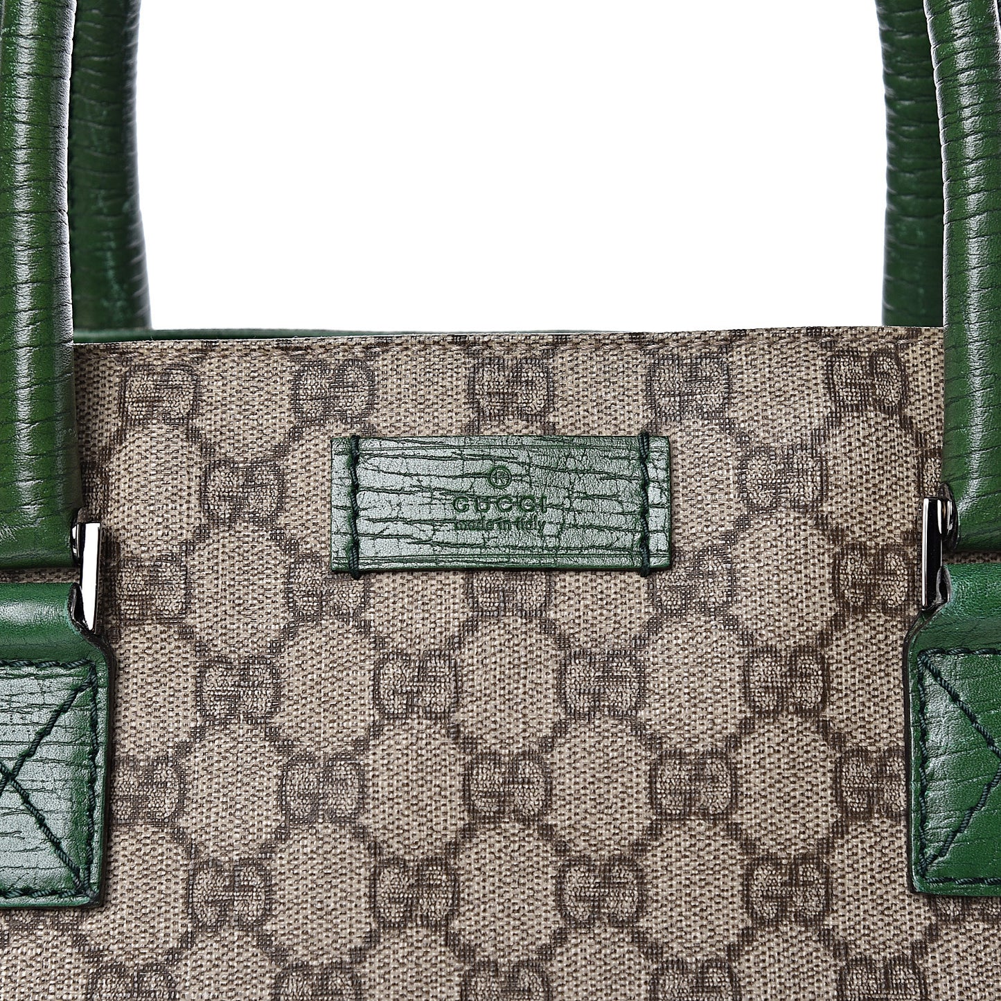 GG Plus Monogram Small Vertical Tote Green