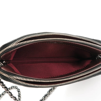 Chanel Lambskin Quilted Small Clutch With Chain Black 7 of 9