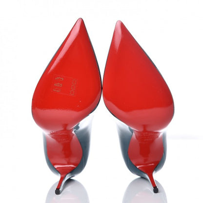 Christian Louboutin Patent Pigalle Follies 100 Pumps 39.5 Lagune 5 of 8