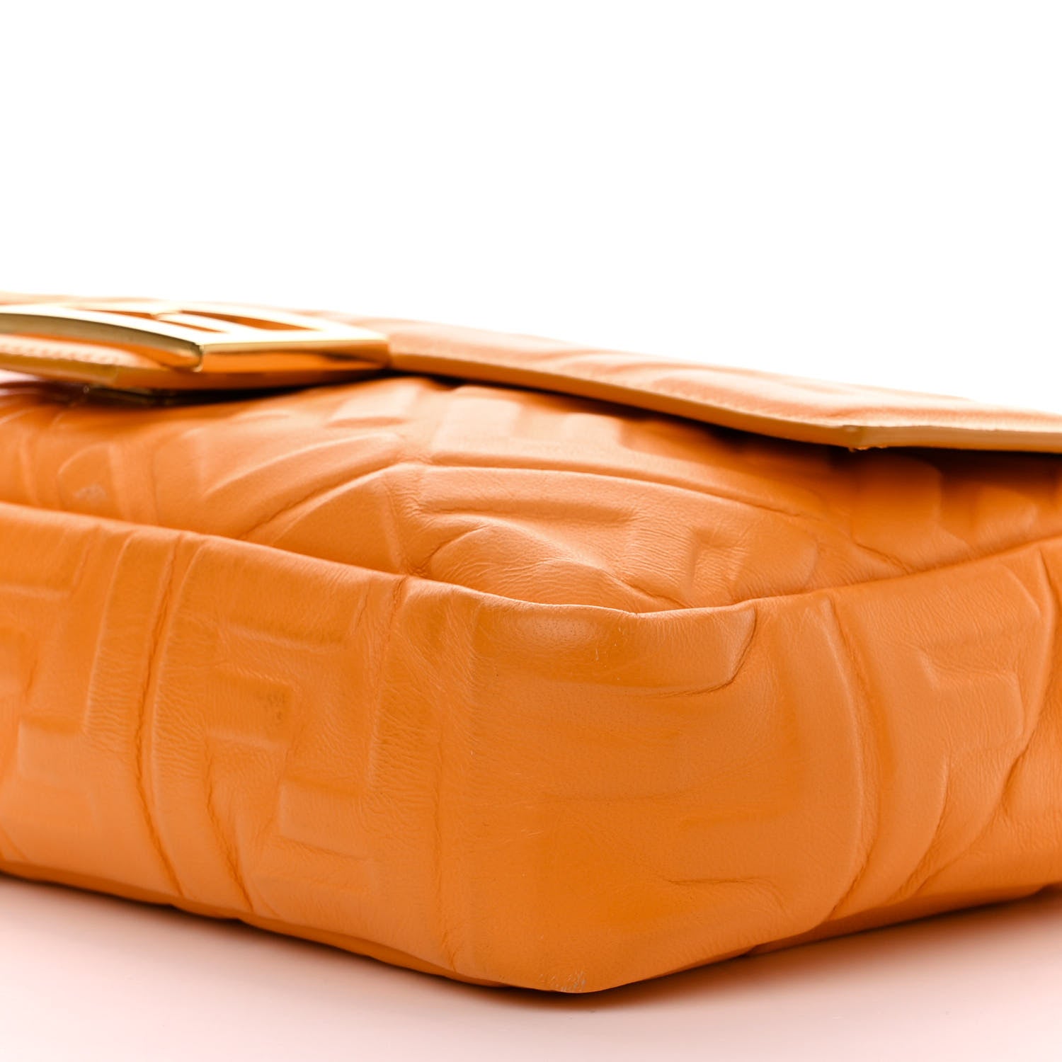 Fendi Nappa FF 1974 Embossed Baguette Clementine 11 of 13