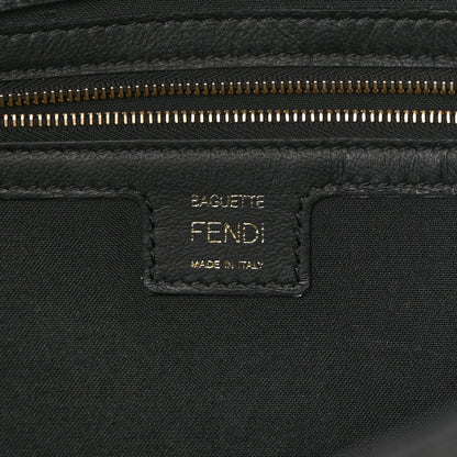 Fendi Nappa FF 1974 Embossed Large Baguette Black 6 of 11