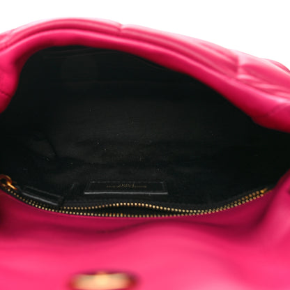 Saint Laurent Lambskin Quilted Toy Loulou Puffer Monogram Chain Satchel Bubblegum 6 of 10
