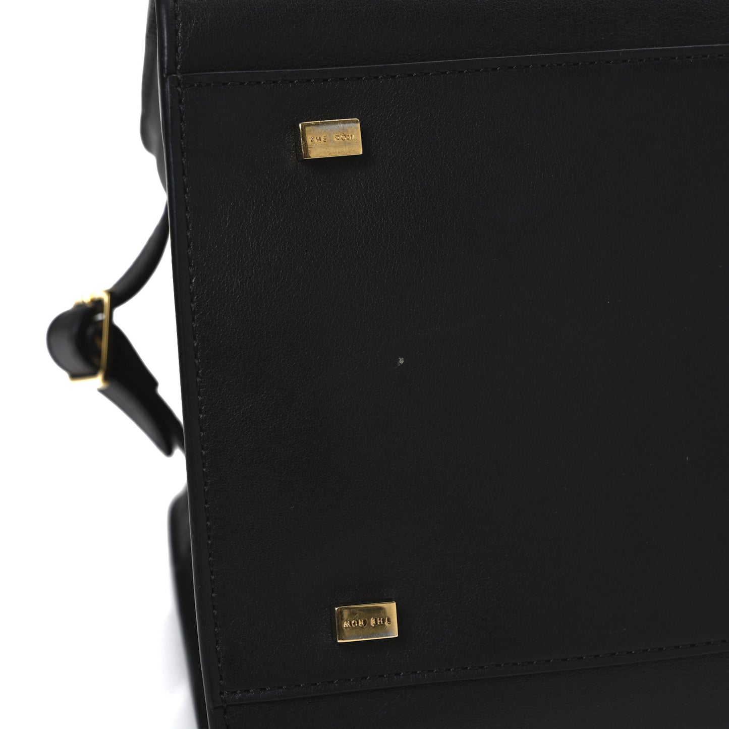 Polished Saddle Calfskin Soft Margaux 10 Bag Black