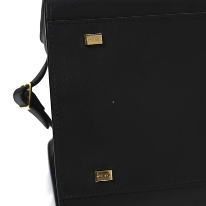 The Row Polished Saddle Calfskin Soft Margaux 10 Bag Black 11 of 13