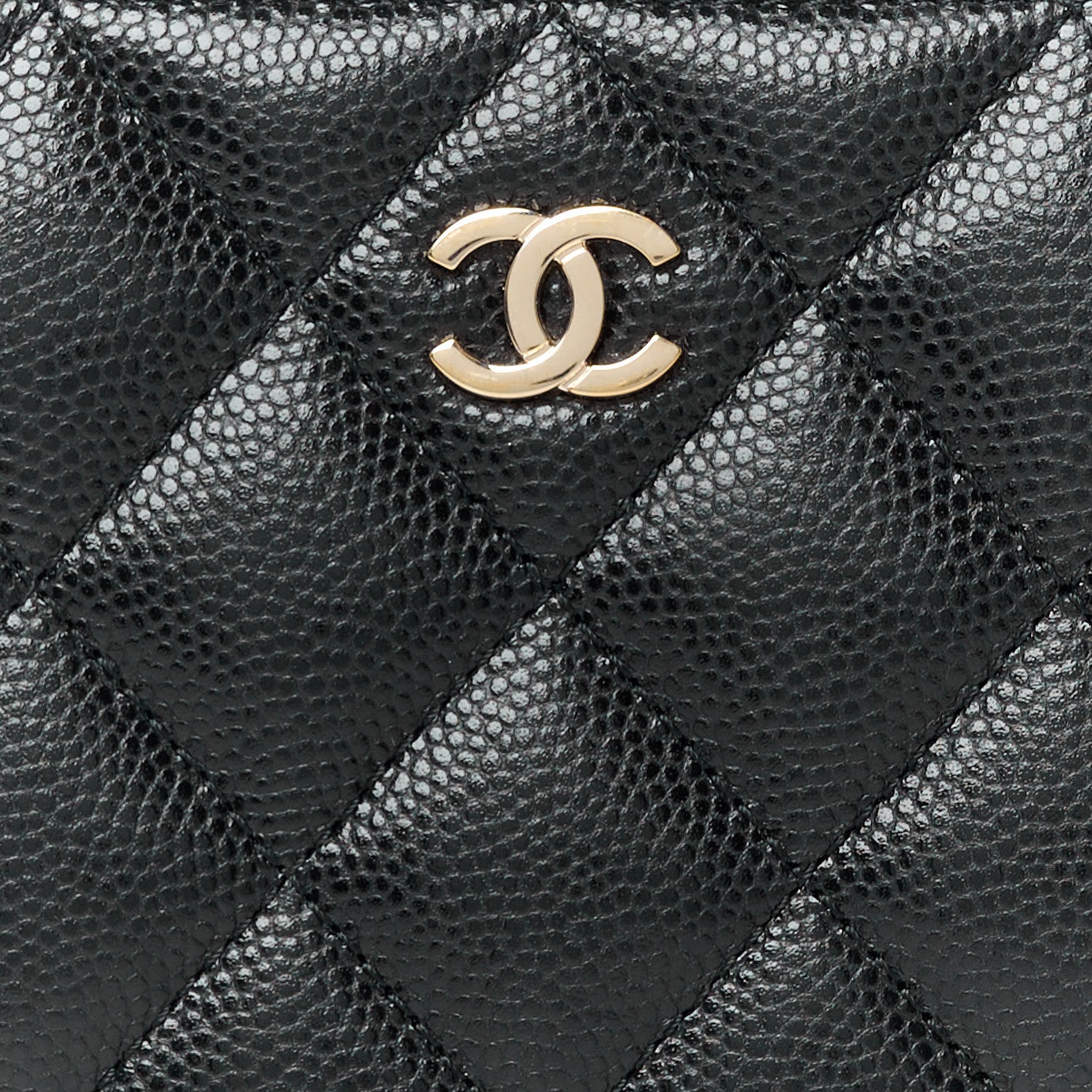 Chanel Caviar Quilted Medium Zip Around Wallet Black 9 of 12