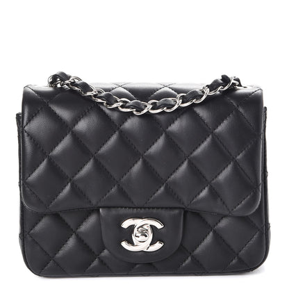 Chanel Lambskin Quilted Mini Square Flap Black 1 of 8