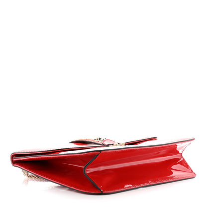 Valentino Garavani Patent Large Glam Lock Rockstud Flap Red 4 of 12