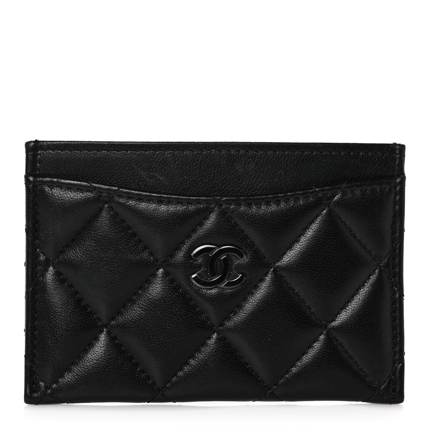 Chanel Lambskin Quilted Card Holder So Black 1 of 9