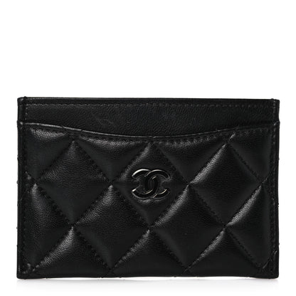 Chanel Lambskin Quilted Card Holder So Black 1 of 9