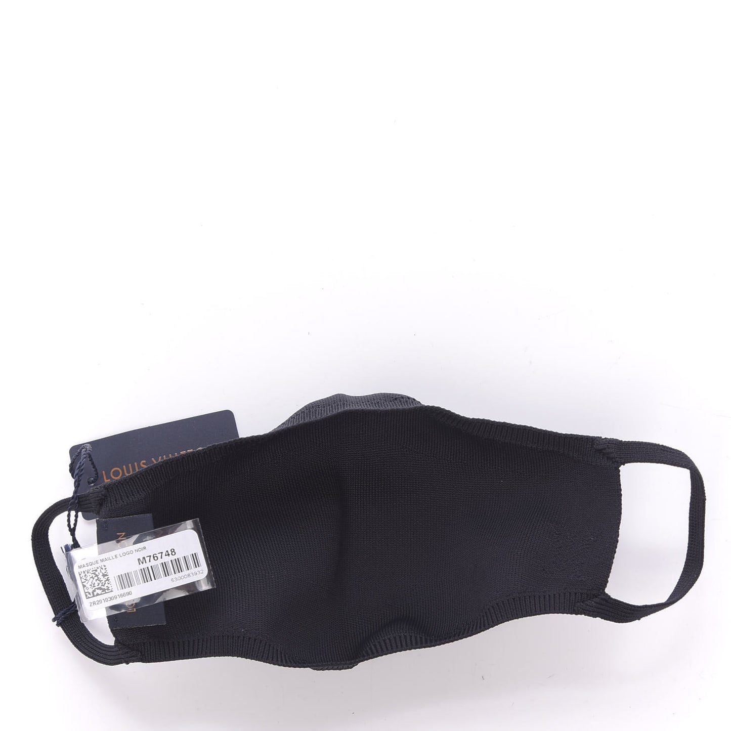 LV Initials Knit Face Mask Black