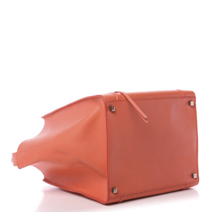 Celine Grained Calfskin Medium Phantom Luggage Coral 4 of 10