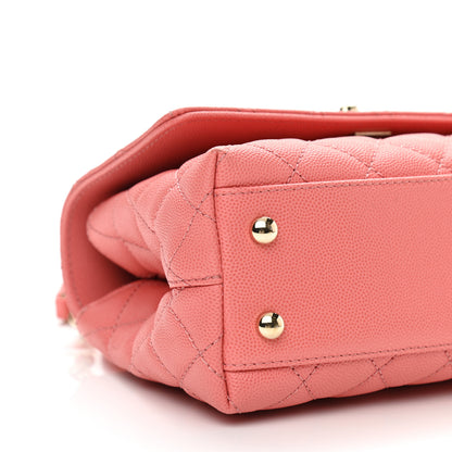 Chanel Caviar Quilted Mini Coco Handle Flap Pink 8 of 10
