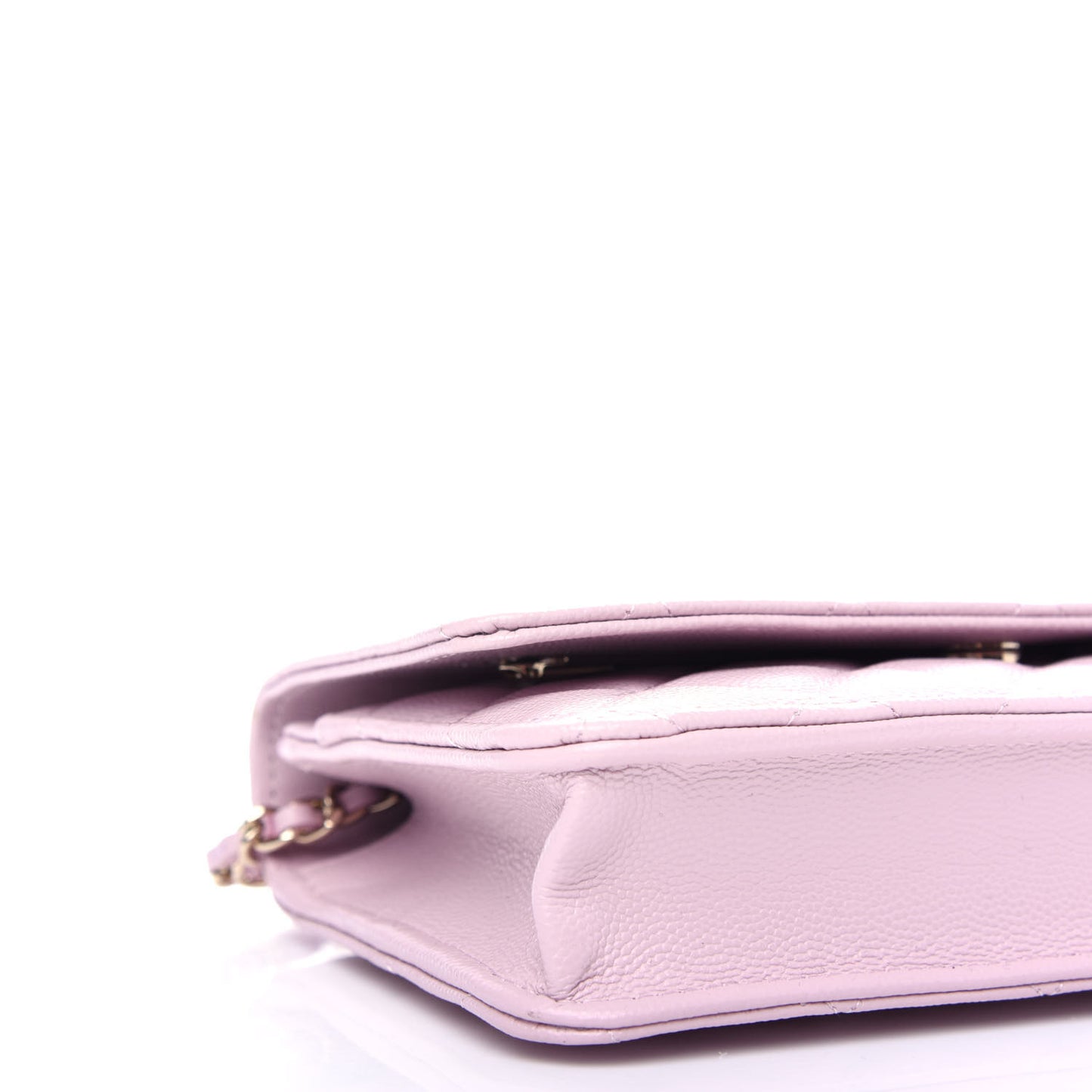 Caviar Quilted Wallet On Chain WOC Light Pink