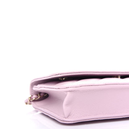 Chanel Caviar Quilted Wallet On Chain WOC Light Pink 9 of 12