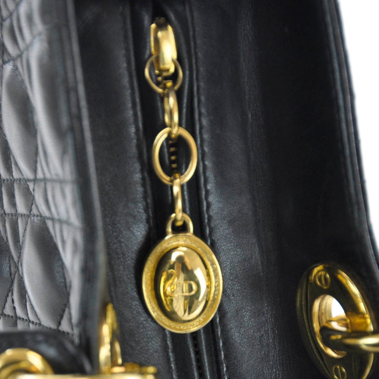 Christian Dior Lambskin Cannage Large Lady Dior Black 8 of 12