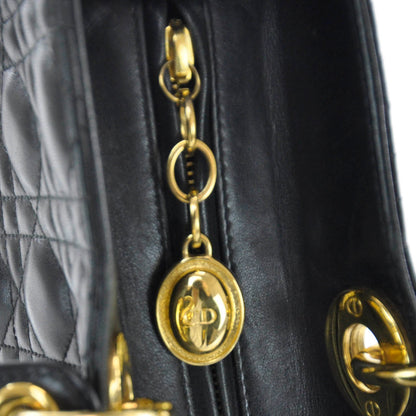 Christian Dior Lambskin Cannage Large Lady Dior Black 8 of 12