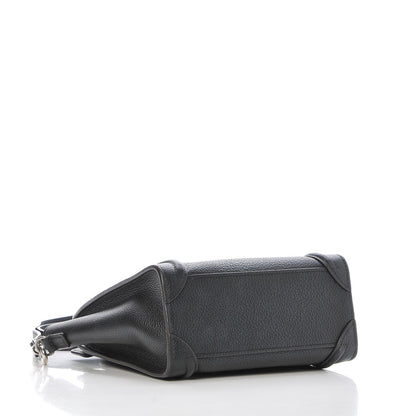 Celine Drummed Calfskin Nano Luggage Black 4 of 7