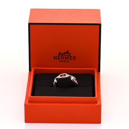 Hermes Sterling Silver PM Chaine d'Ancre Enchainee Band Ring 54 6.75 7 of 7