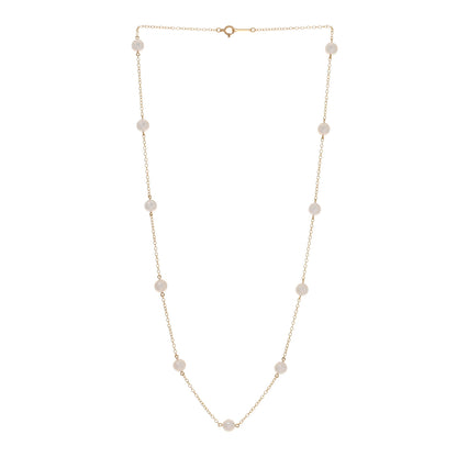 Mikimoto 18K Yellow Gold Akoya Pearl 5.5-6mm Station Necklace 3 of 5