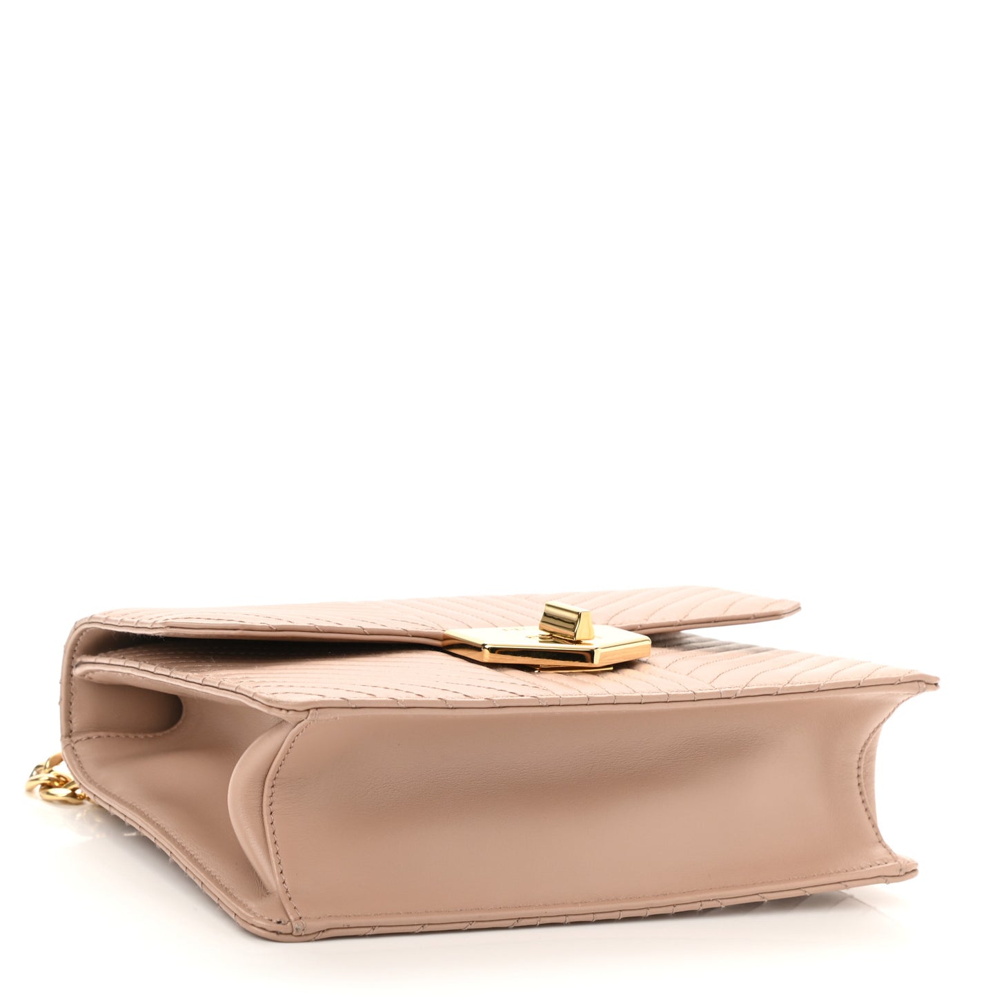 Nappa Quilted Lock Shoulder Bag Cammeo