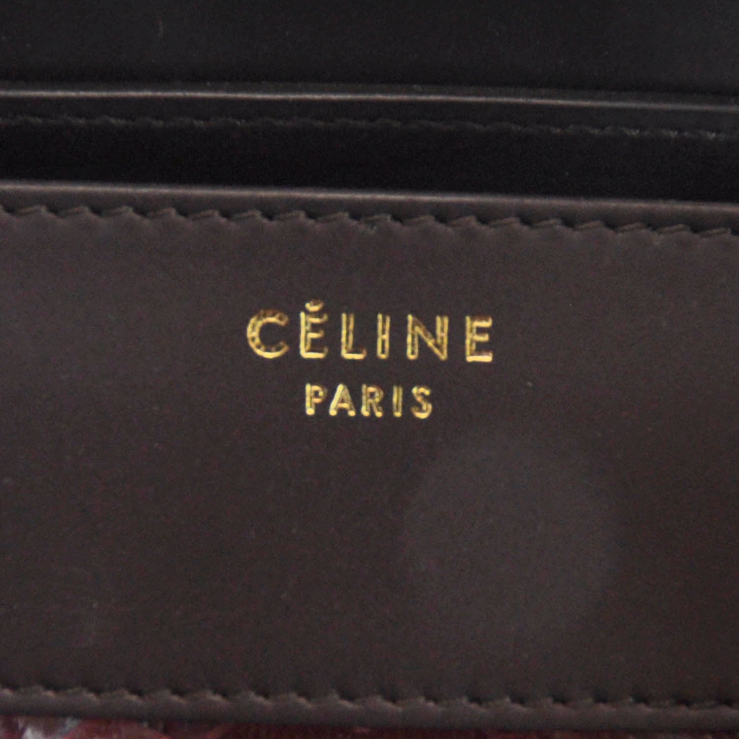 Celine Python Mini Luggage Burgundy 5 of 8
