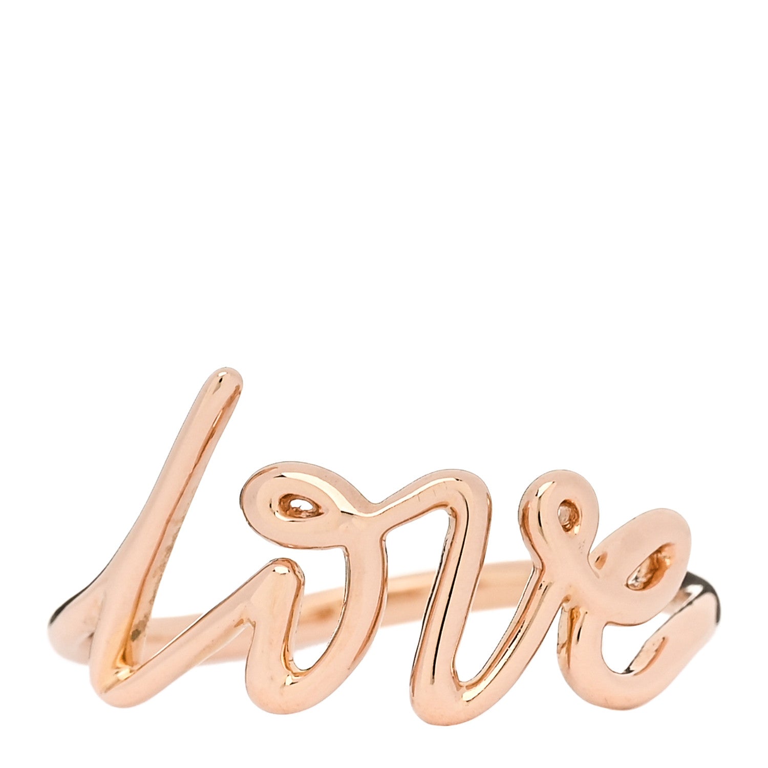 Tiffany 18K Rose Gold Paloma's Graffiti Love Ring 56 7.5 1 of 6