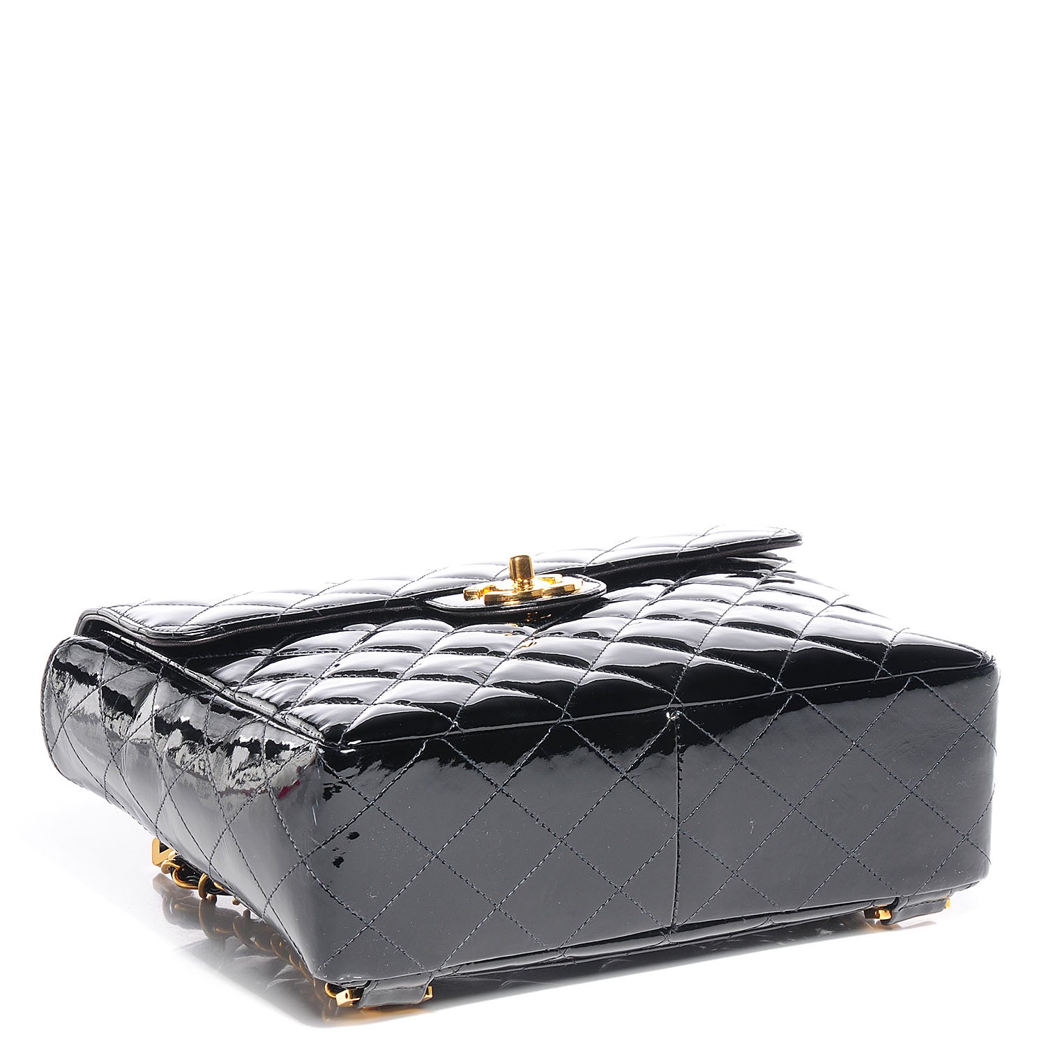 Chanel Patent Quilted Backpack Black 4 of 11