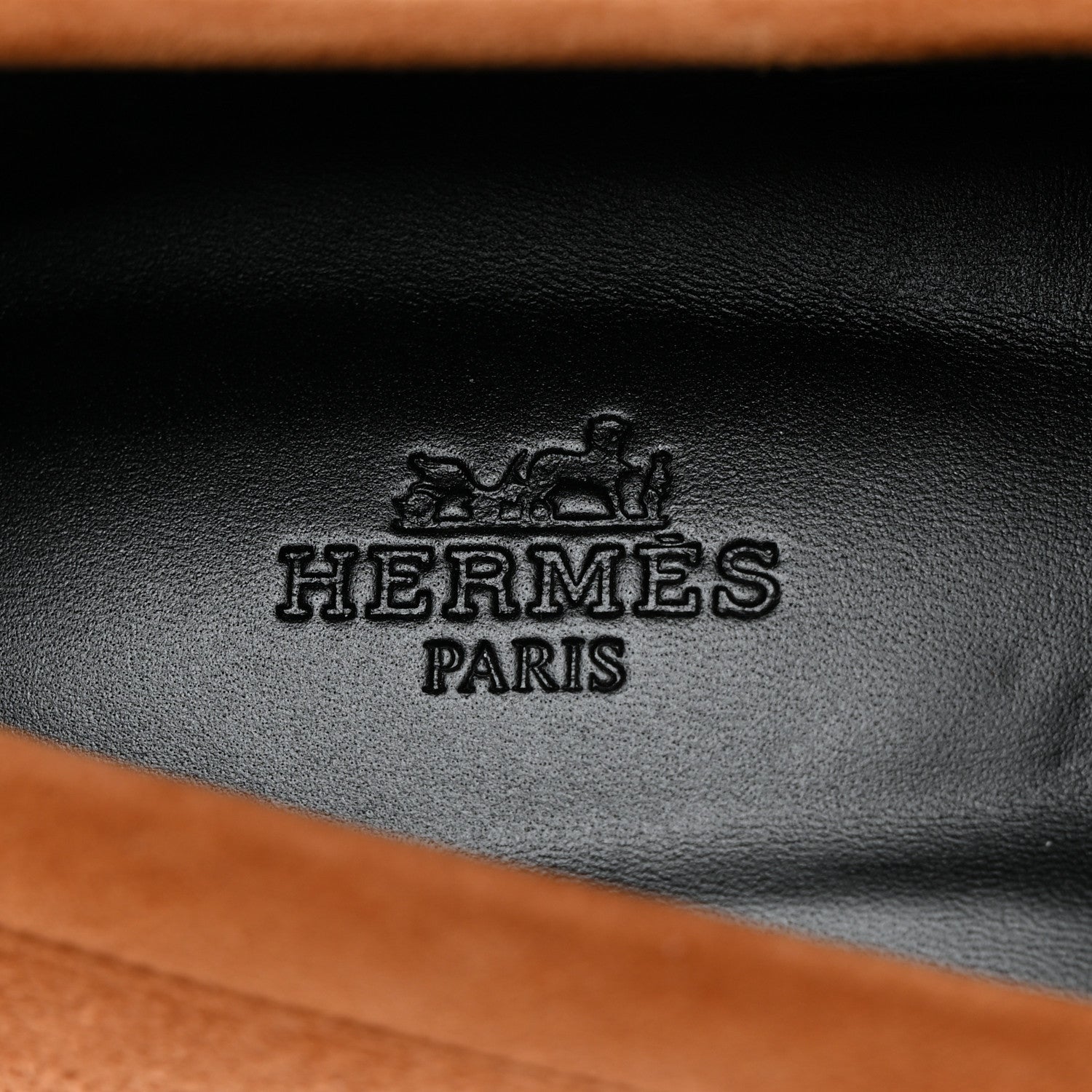 Hermes Suede Goatskin Womens Faubourg Loafers 35.5 Naturel 6 of 9