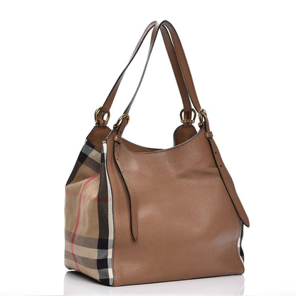 Burberry Grainy Calfskin House Check Small Canterbury Dark Sand 3 of 10